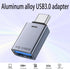Liaoan 3.0 OTG Adapter USB C to USB Indicator Light, Suitable for Mobile USB Flash Drive, Mouse Keyboard Converter.