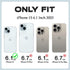 Designed for iPhone 15 Case, Clear Cute Pink Purple Floral Flowers Design, Hard Back Soft Bumper Shockproof Cover