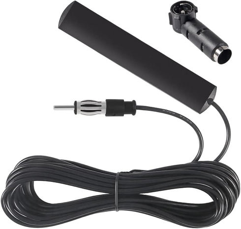 DORHEA Radio Antenna Car FM Stereo Electronic Universal Booster Antenna DIN Plug Adhesive Patch Hidden Windshield