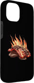 Chocolate Covered Bacon American Food Designs 15 Chocolate Covered Bacon With Flames Case for iPhone