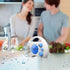 Portable AM/FM Shower Radio, Waterproof Hanging Radio with Built-in Speaker (Blue+White)