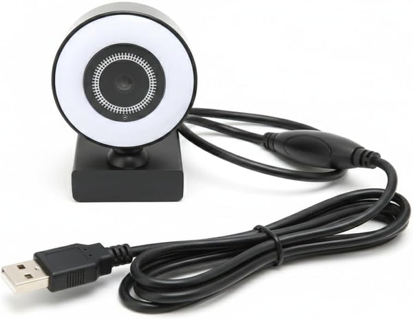 Generic StreamLED HD USB Webcam with Adjustable LED Ring Light & Digital Mic