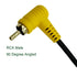 2Pcs RCA Phono Right Angle 90 Degree Male to Male Audio Subwoofer Cable, Gold Plated for Home Theater