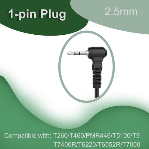 SHIQUN Two Way Radio T465 Overhead Headsets 1-pin Plug with Boom Mic Noise Cancelling Over Ear Headphones Adjustable for Gym VOX-PTT On-Ear MS355R