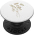 PopSockets Standard PopGrip, Beige White Floral Flower Wildflower
