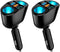5 Port Cigarette Lighter Splitter, QC3.0 & PD 20W Super Fast Car Charger, Dual Plug with LED Voltmeter for iPhone 15 Pro