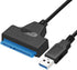 JacobsParts USB 3.0 to SATA III SSD HDD 2.5" Hard Drive Adapter Cable, Supports UASP for Fast Data Transfer