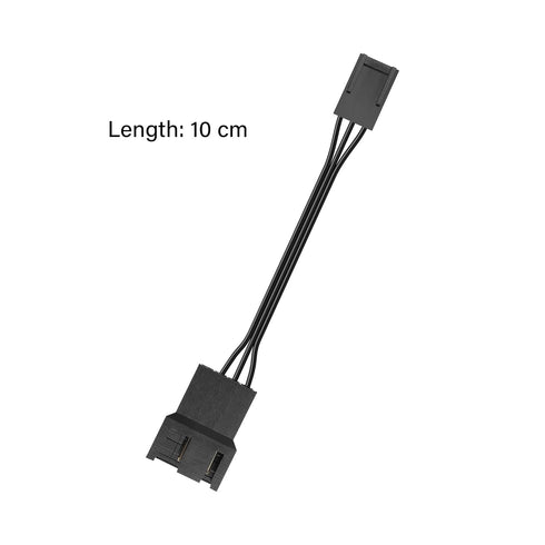 GINTOOYUN 4Pin PWM to 3Pin Standard Fan Adapter Cable, PWM Fan Temperature Control Cable for Desktop PC (5 Pack)