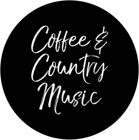 Funny Coffee & Country Music, PopSockets PopGrip: Swappable Grip for Phones & Tablets, Cute Country Music Lover Gift