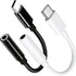 2pack Type C to 3.5mm Female Headphone Jack Adapter, USB C to Aux Audio Dongle Cable Earphone Jack Converter Compatible