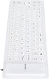 Roll-up Silicone Keyboard, Waterproof and Flexible USB Wired Keyboard, Lightweight Portable 85 Keys (White)