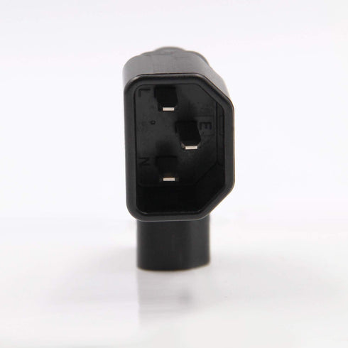 WYMECT 2-Pack C14 C13 Right Angle IEC to Power Adapter PDU Power Extension for LCD LED TV Wall Mount