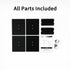 suptek 7.9 6.5" 6.1" SDM003MB x Universal Desktop Speaker Stands Pair for Bookshelf & Desktop Speakers Tall Sturdy Base