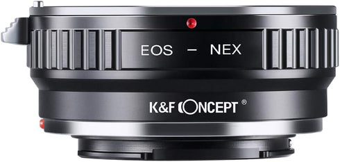 K&F Concept Lens Mount Adapter for Canon EOS Lens to Sony Alpha Nex E-Mount Camera Body, Manual Focus