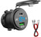 GemCoo 63W USB C Car Charger Socket, 45W PD Outlet, 18W QC3.0 Charger, 12V USB Cigarette Lighter Socket with LED