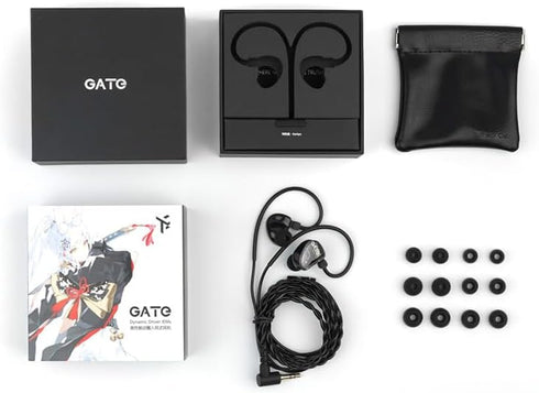GATE Dynamic Driver In-Ear Headphone with 3.5mm Interchangeable Cable (Black, without mic)
