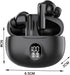 DCBCODGAL 30H IPX7 5.3 Wireless Earbuds, Bluetooth Headphones Playtime Ear Buds with LED Power Display, Waterproof