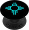 New Mexico Turquoise Distressed Vintage Zia Symbol PopSockets Swappable PopGrip