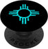 New Mexico Turquoise Distressed Vintage Zia Symbol PopSockets Swappable PopGrip