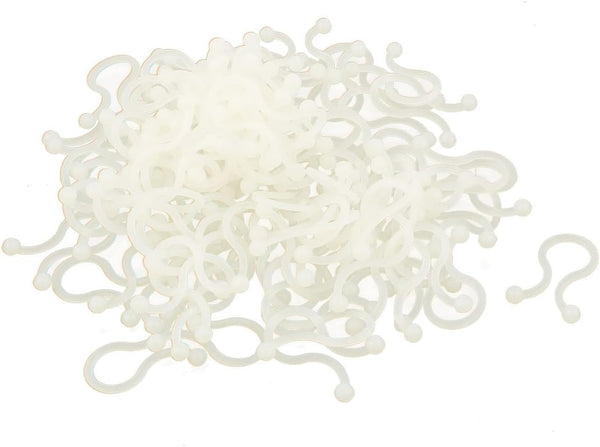 uxcell Plastic U Shape Twist Lock Cable Wire Ties - 10mm Dia, 100 Pcs, White