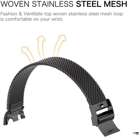 Stainless Steel Metal Replacement Strap for Xiaomi Mi Band 8, Wristband Accessories for Mi Band 8