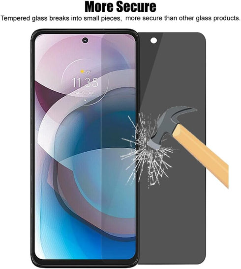 (3+3) Motorola One 5G Ace/One 5G UW Ace/Moto G 5G (2020) Anti Spy Tempered Glass Privacy Screen Protector and Camera