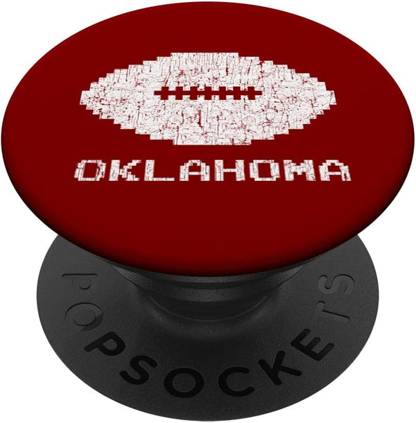 Oklahoma Retro Vintage Football PopSockets PopGrip, Swappable Grip for Phones and Tablets