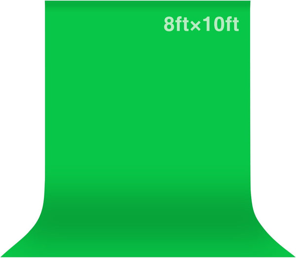 Green Screen Backdrop, 8x10ft (WxH) Photography Chromakey Greenscreen Background Sheet, Polyester Collapsible