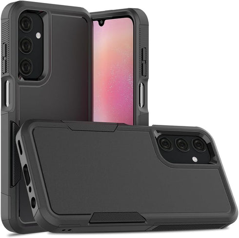 Samsung Galaxy A25 5G Case: Dual Layer Heavy Duty Protective Cover with HD Screen Protector, Shockproof Military