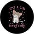 Cute Cat Lover Girls Kids PopSockets Standard PopGrip, Just A Girl Who Loves Cats Design