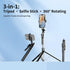 irianu 360 Phone Tripod and Selfie Stick, Extendable Cell Phone Tripod with Wireless Remote, Tripods Stand for iPhone