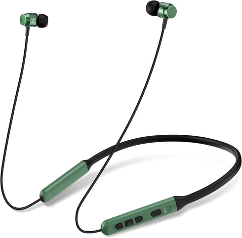 Neckband Bluetooth Headphones, Wireless Bluetooth 6.0 Earbuds with Microphone, Comfortably Light, Deep