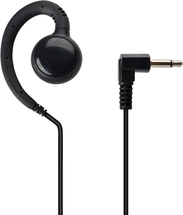 UAYESOK C Shape Police Security Speaker Mic Headset, 3.5mm Receive/Listen Only Earpiece for Ham Radio Walkie Talkie