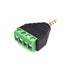 5 Pack 1/8" 3.5mm TRRS Male Jack Terminal Block Connector, Stereo Audio Plug Headphone AUX Adapter