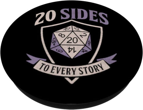 Tabletop Game RPG D 20 Dice Shirt PopSockets PopGrip: Swappable Grip for Phones & Tablets