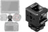 Triple Cold Shoe Mount Bracket, Camera Hot Shoe Mount Adapter with 1/4" Screw Holes for Flash Light Monitor