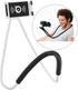 Flexible Long Arms Stand Clip Holder - Universal Mobile Phone Stand for Neck, Tablet PC Desktop (White)