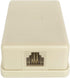 Phone Jack Surface Mount Single Port Telephone Jack Box, 4 Screw Terminals to 1 RJ11 6P4C Female, Ivory