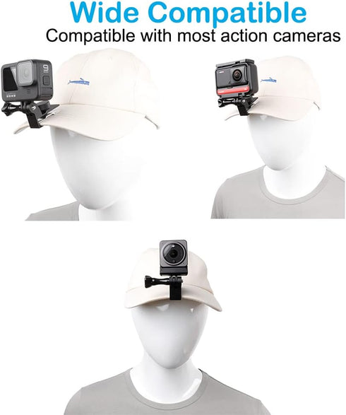 PellKing Baseball Cap Metal Clip Mount for GoPro Hero, DJI Osmo Action, Quick Release