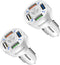 2Pack Car Charger Adapter, 4-Port USB QC 3.0 Fast Phone Charger Adapter for iPhone 13 Pro Max/12 Pro/11 Pro