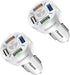 2Pack Car Charger Adapter, 4-Port USB QC 3.0 Fast Phone Charger Adapter for iPhone 13 Pro Max/12 Pro/11 Pro