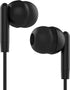 Maeline Bulk Earbuds with 3.5 mm Headphone Plug - 100 Pack Jet Black Wholesale Bundle