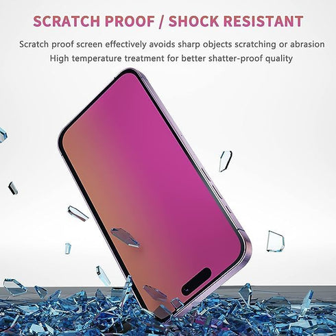 Upphaf Privacy Colorful Screen Protector for iPhone 13 / iPhone 14 - Anti-Blue Light, Anti-Glare, Anti-Scratch, UV