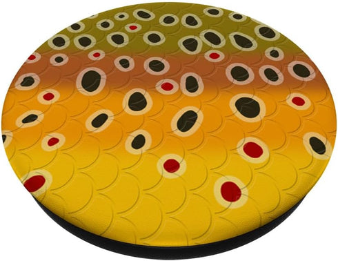 Brown Trout Pattern Fish Art Trout Fishing Fly Fishing Gift PopSockets Standard PopGrip