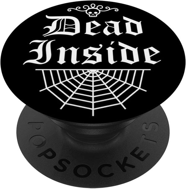 Dead Inside Pastel Goth Elegant Gothic Trendy Skull Web PopSockets Standard PopGrip