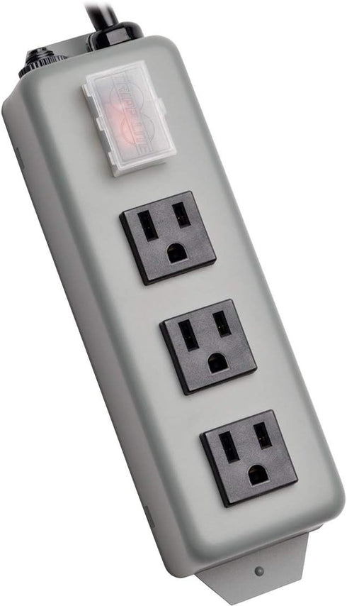 Tripp Lite 3 Outlet Waber Industrial Power Strip, 6ft Cord, Gray
