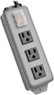 Tripp Lite 3 Outlet Waber Industrial Power Strip, 6ft Cord, Gray