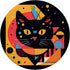 Memphis Aesthetic Cat Art 90s Retro Style PopSockets Swappable PopGrip
