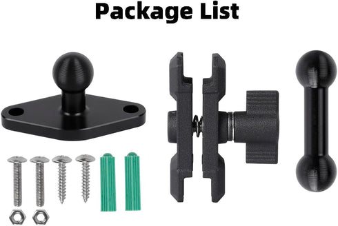 Aluminum AMPS to 17mm Ball Adapter with Extension Rod for Car Phone Holder, Compatible with Garmin GPS
