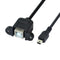 chenyang CY Mini USB 5pin Male to USB B Female Panel Mount Cable, 20cm with Screws